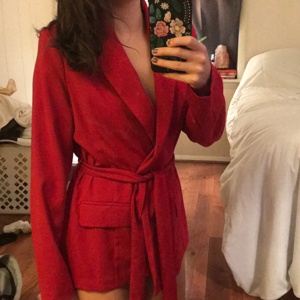 Light weight red blazer
